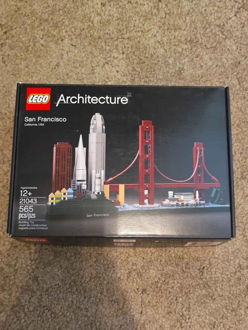 Lego Architecture San Francisco Set with Red Bridge and Black Box